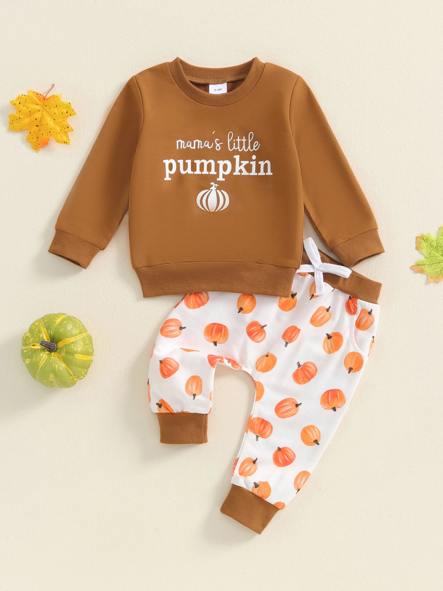 Baby/Toddler Long Sleeve Pumpkin 2 - Piece Outfit - silverfoxgoods
